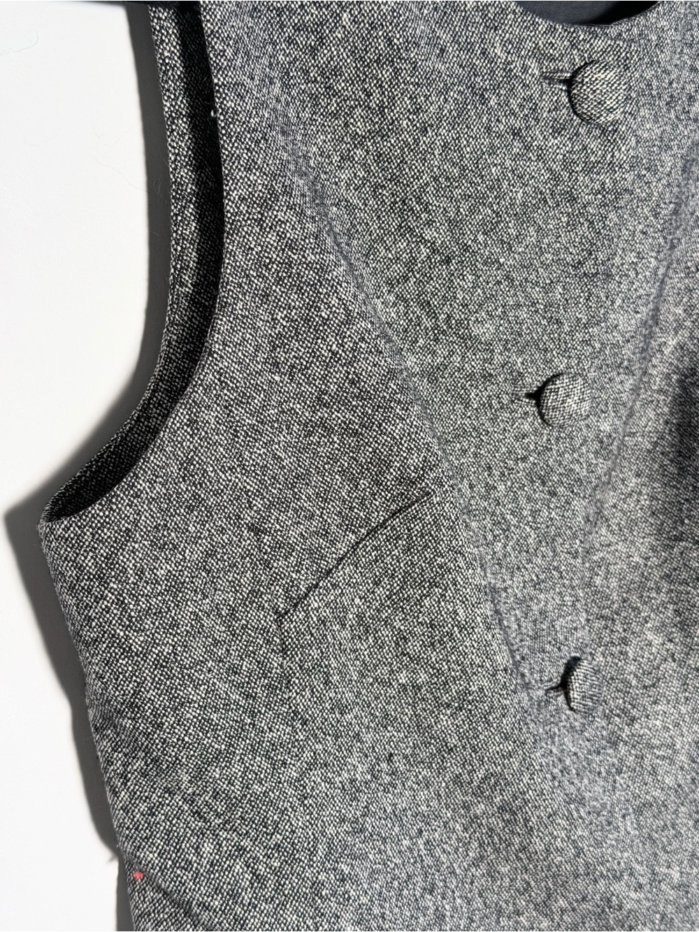 Banana Republic Lined Sleeveless Wool-Blend Button Front Vest - Picture 3 of 8
